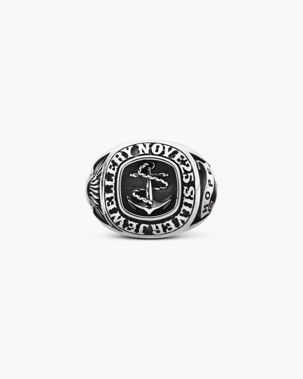 Nove25 Anello Ancora Traditional In Argento