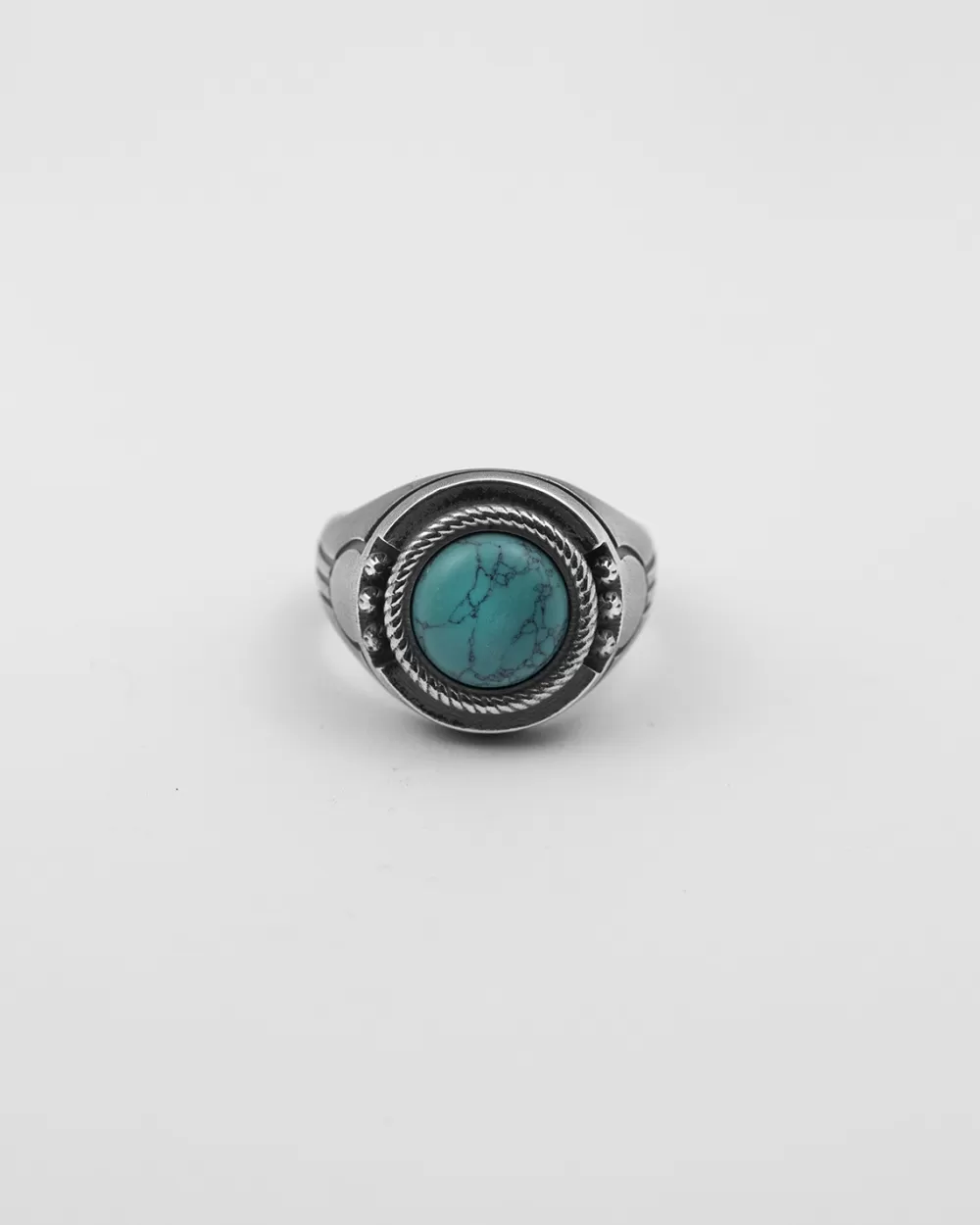 Nove25 Anello Chevalier Fregi Geometrici Turchese