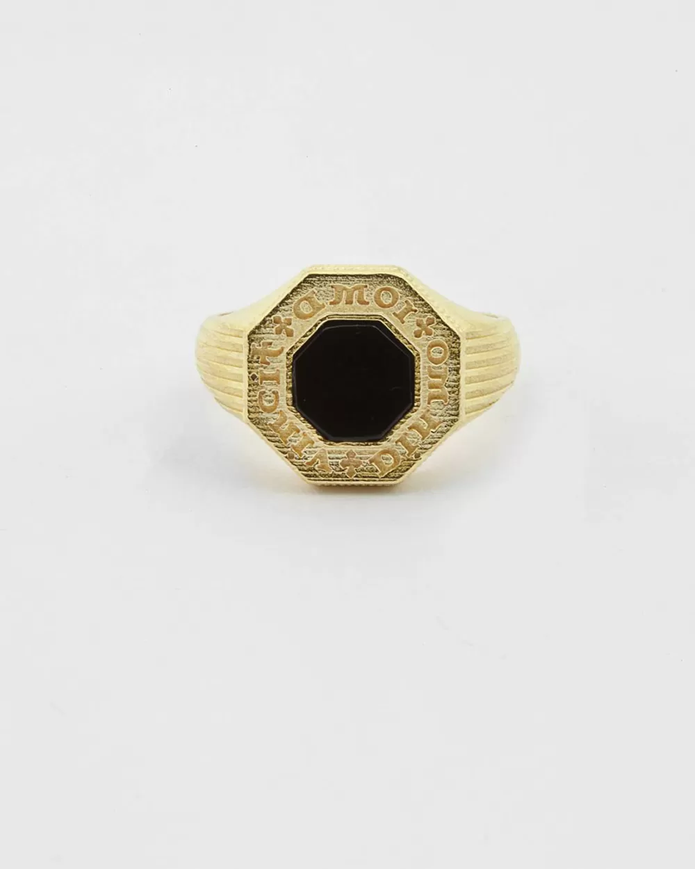 Nove25 Anello Chevalier Omnia Vincit Amor Placcato Oro