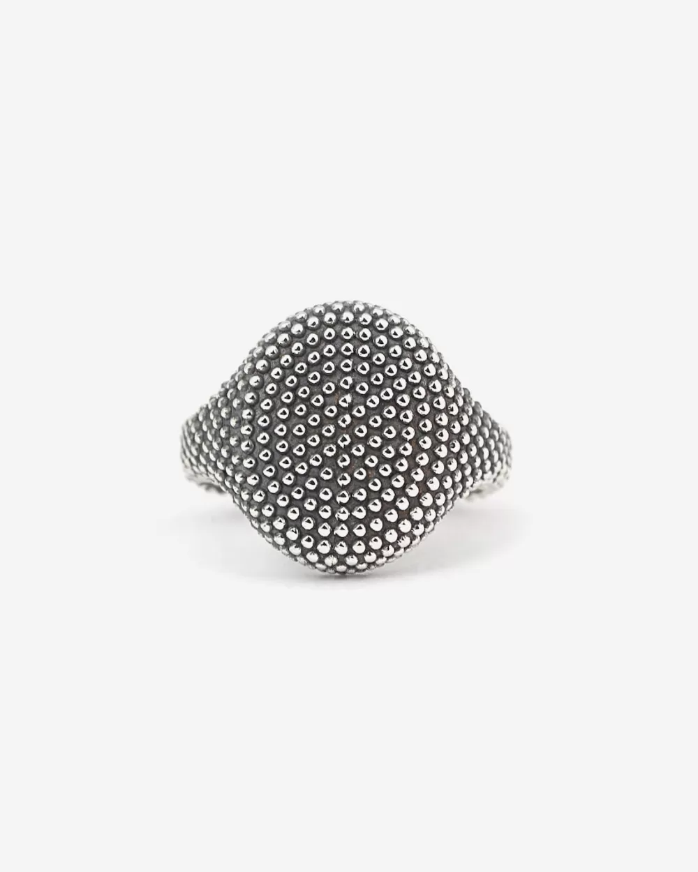 Nove25 Anello Chevalier Ovale Piccolo Puntinato