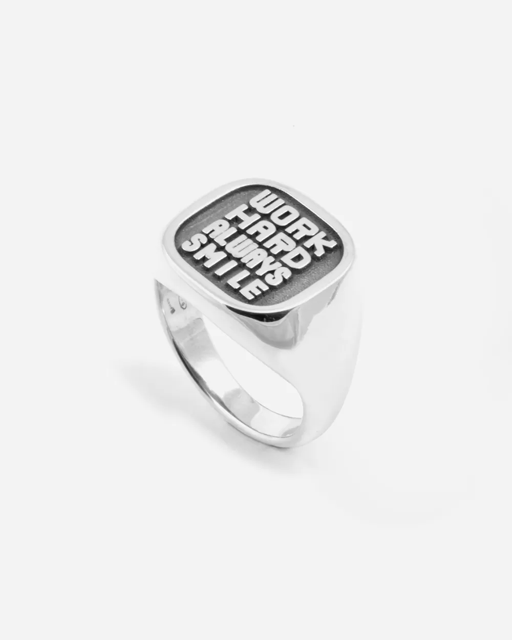 Nove25 Anello Chevalier Quadrato Smussato Con Scasso Whas
