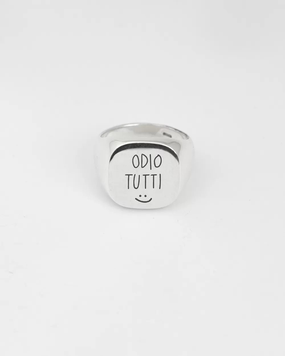Nove25 Anello Chevalier Quadrato Smussato Csc