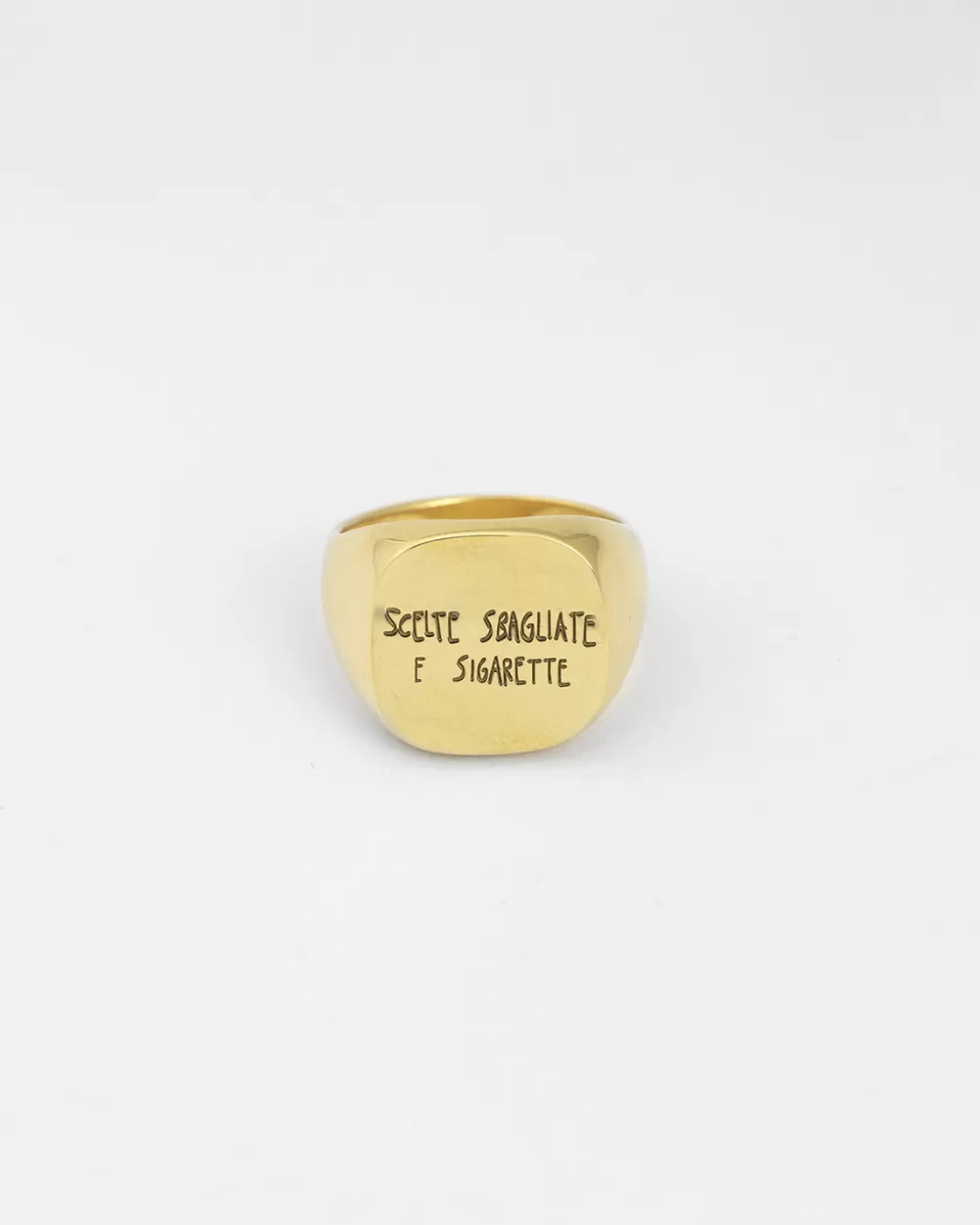 Nove25 Anello Chevalier Quadrato Smussato Csc