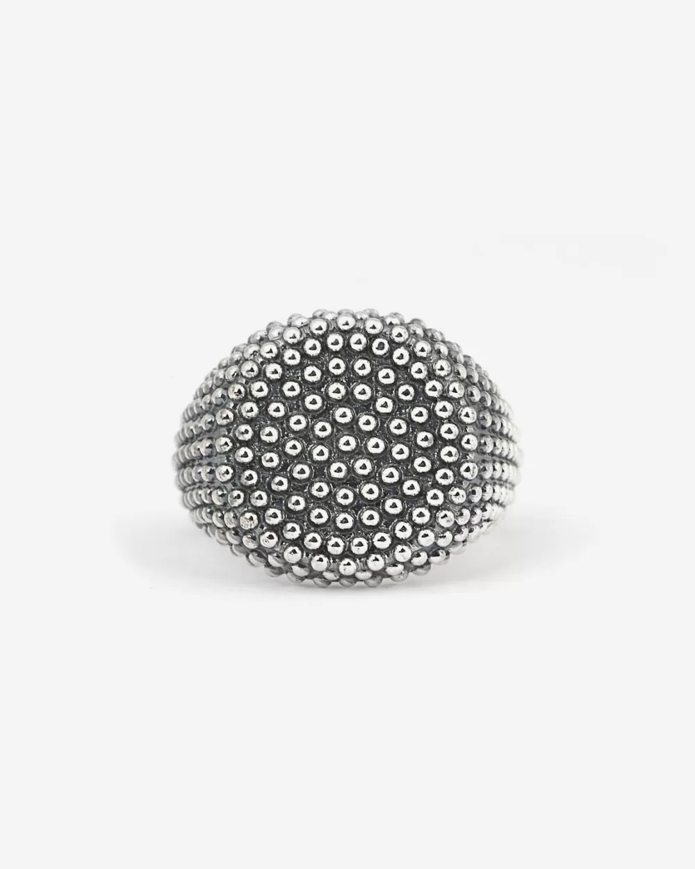 Nove25 Anello Chevalier Tondo Puntinato