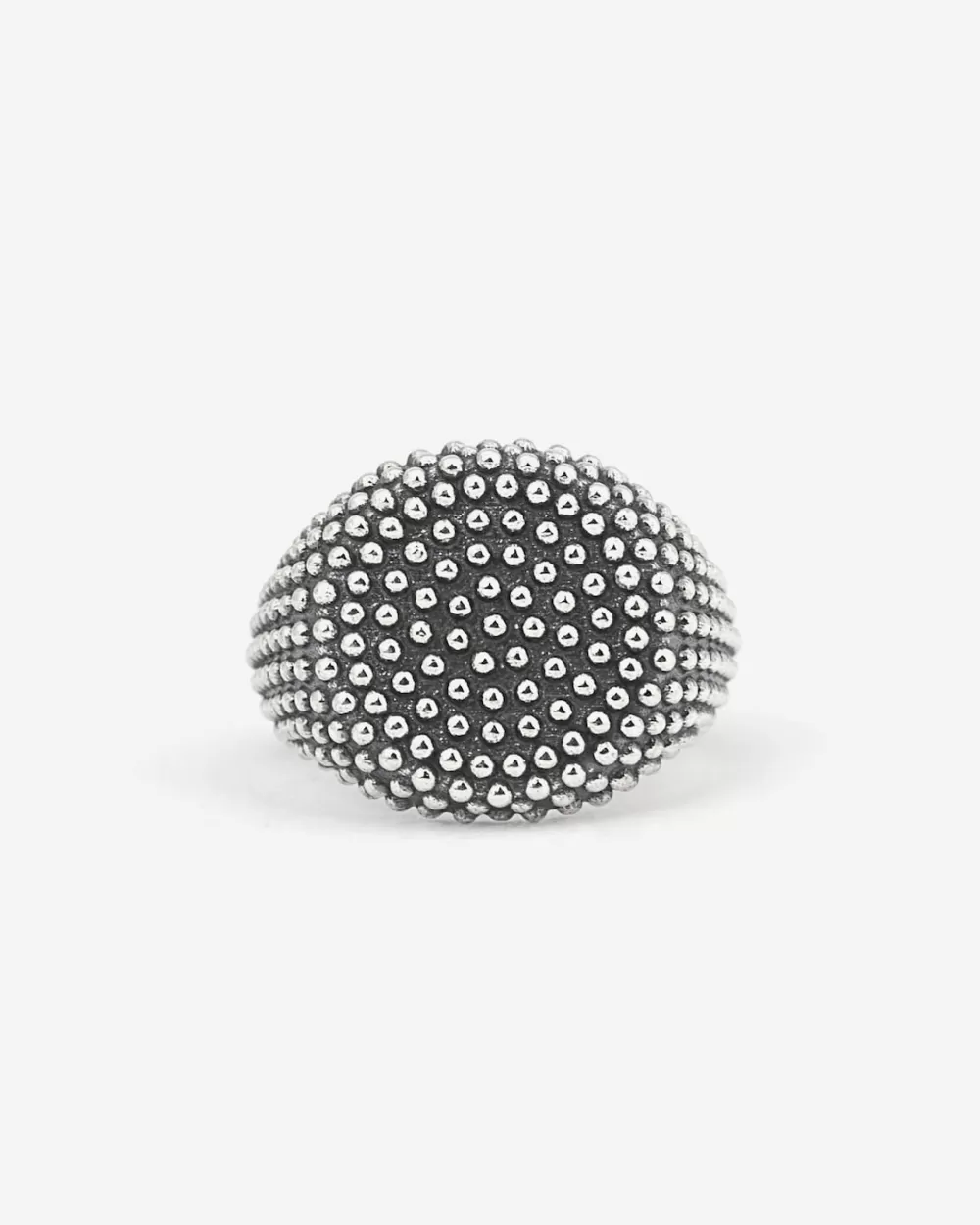Nove25 Anello Chevalier Tondo Puntinato Da Mignolo