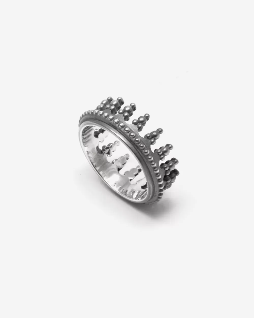 Nove25 Anello Corona Rex Maris In Argento