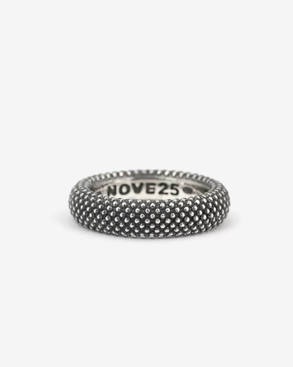 Nove25 Anello Fede Puntinata In Argento