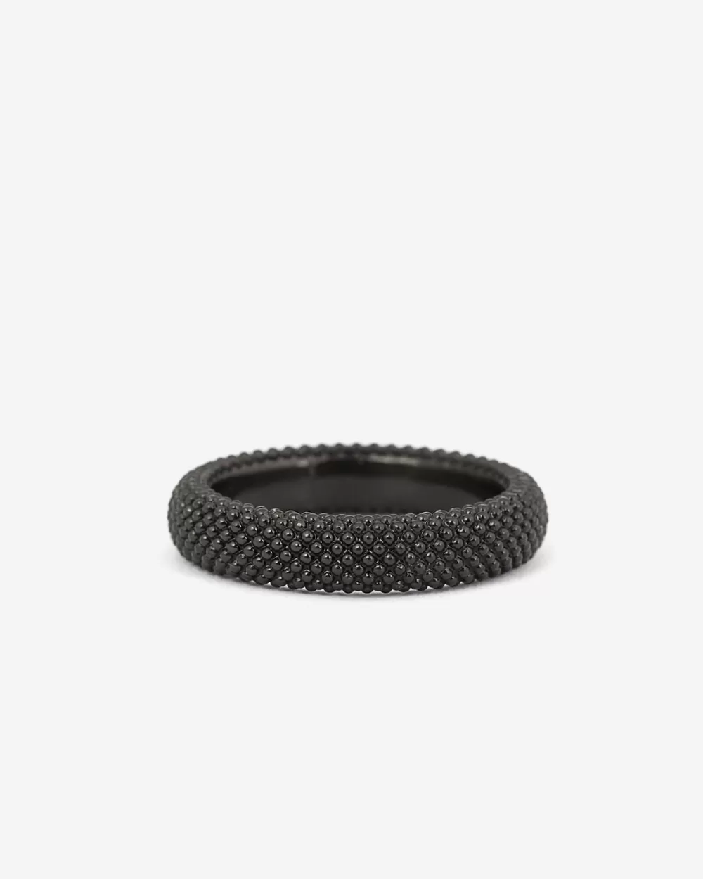 Nove25 Anello Fede Puntinata Total Black