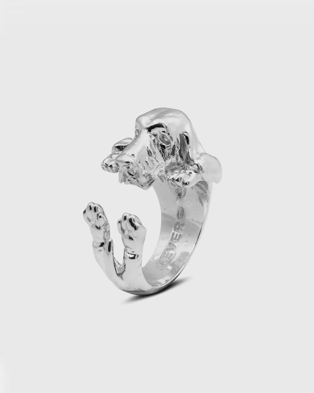 Nove25 Anello Hug Cane Basset Hound In Argento