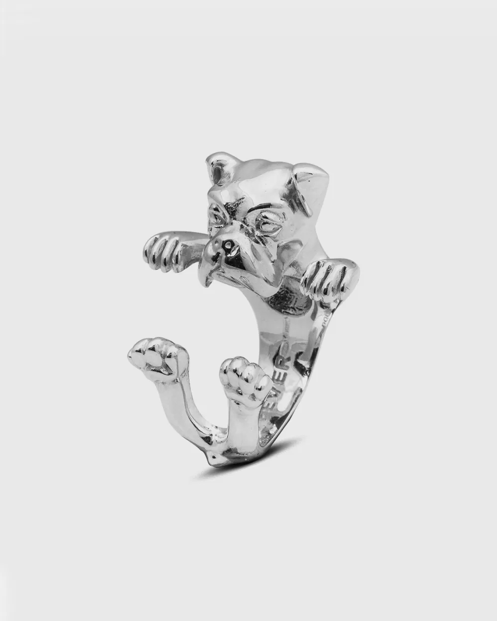 Nove25 Anello Hug Cane Boxer In Argento