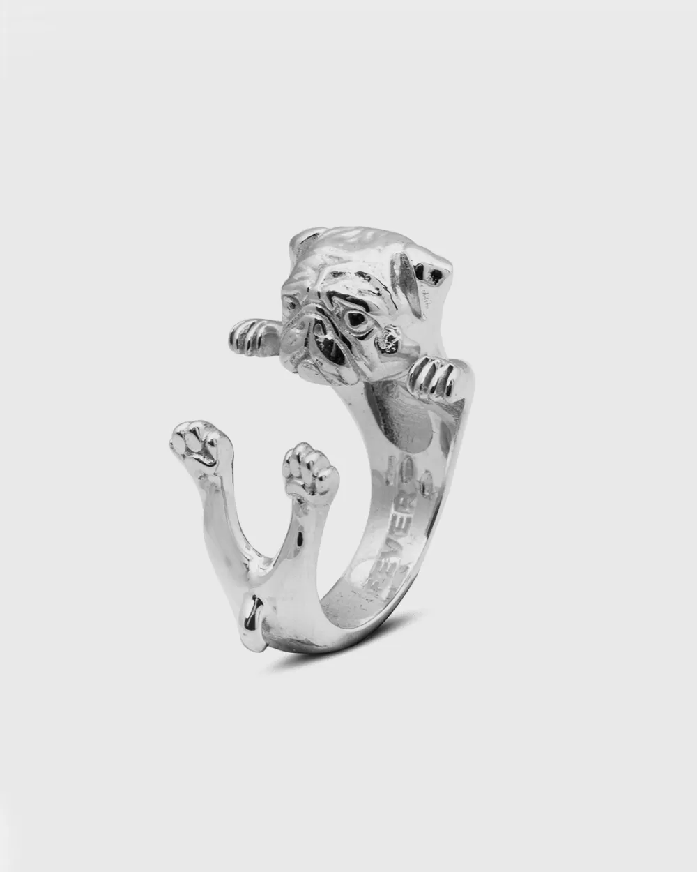 Nove25 Anello Hug Cane Carlino In Argento