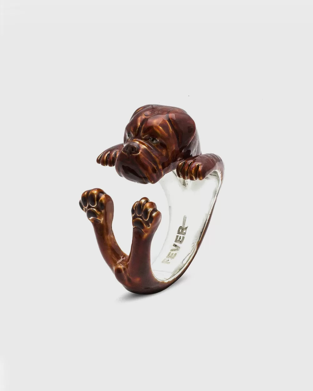 Nove25 Anello Hug Dogue De Bordeaux Smaltato
