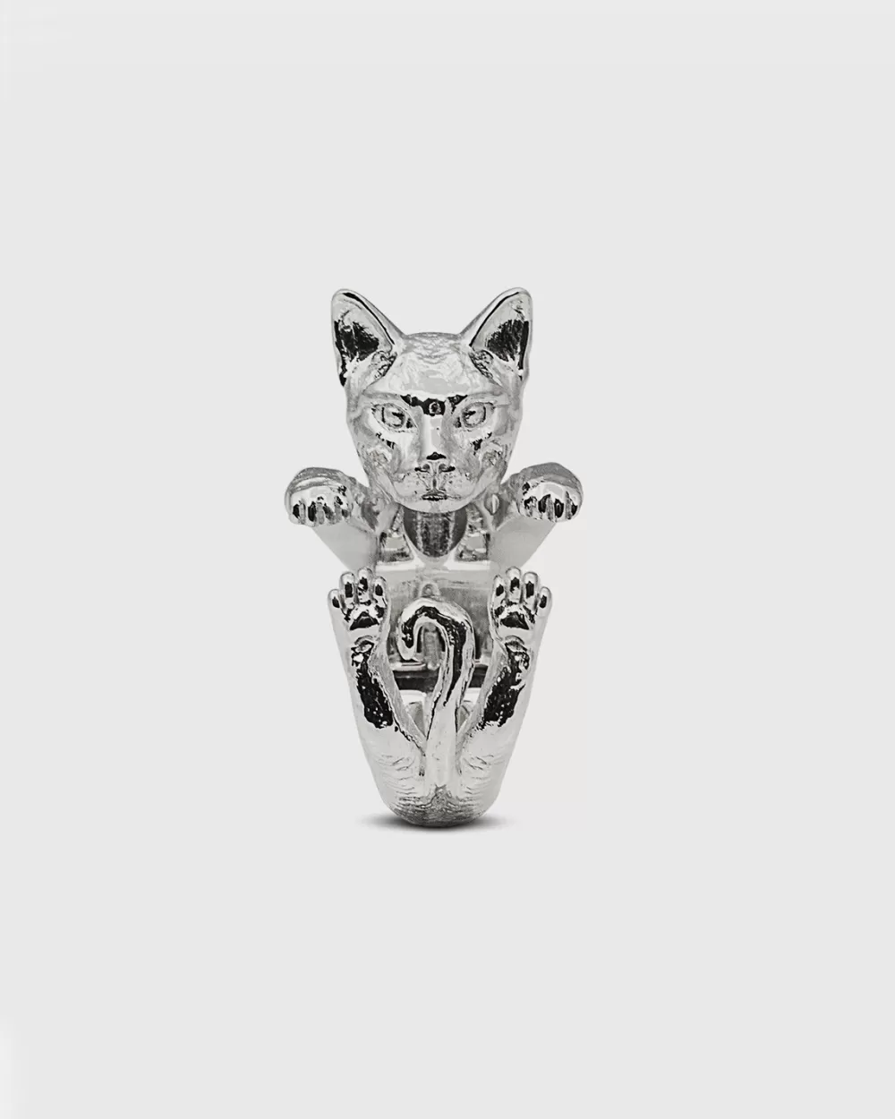 Nove25 Anello Hug Gatto Bengala In Argento