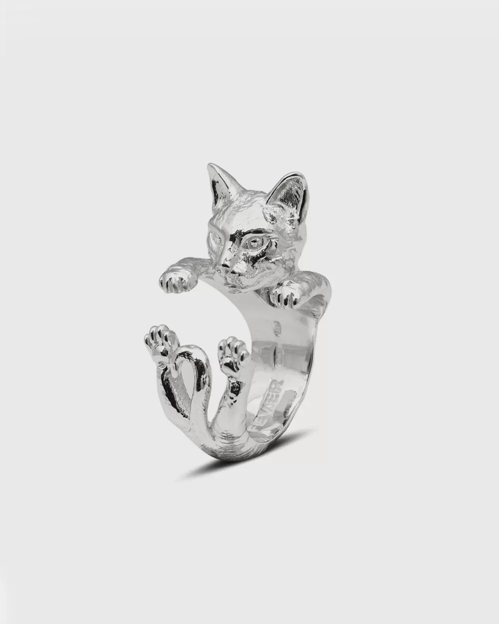 Nove25 Anello Hug Gatto Bengala In Argento