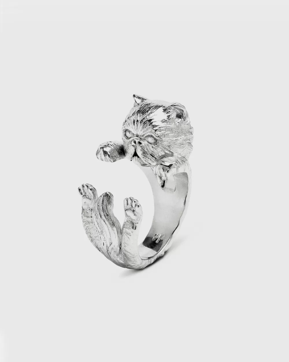 Nove25 Anello Hug Gatto Persiano In Argento
