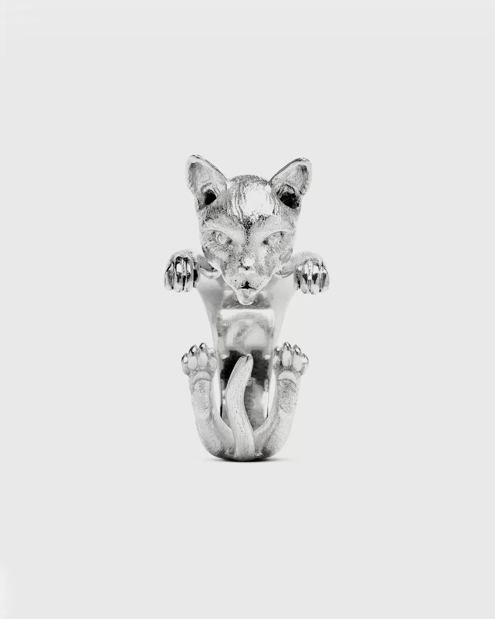 Nove25 Anello Hug Gatto Siamese In Argento