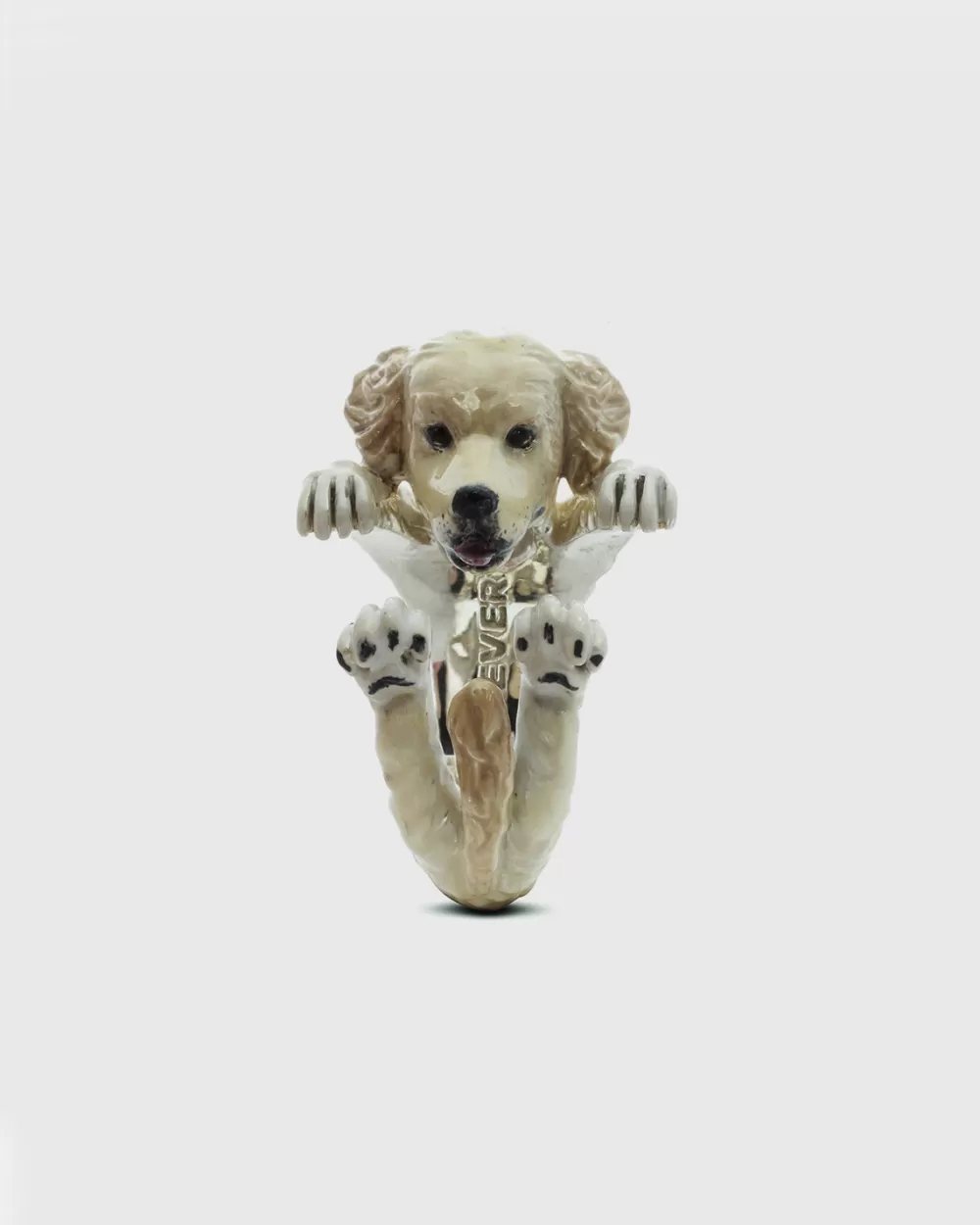Nove25 Anello Hug Golden Retriever Smaltato