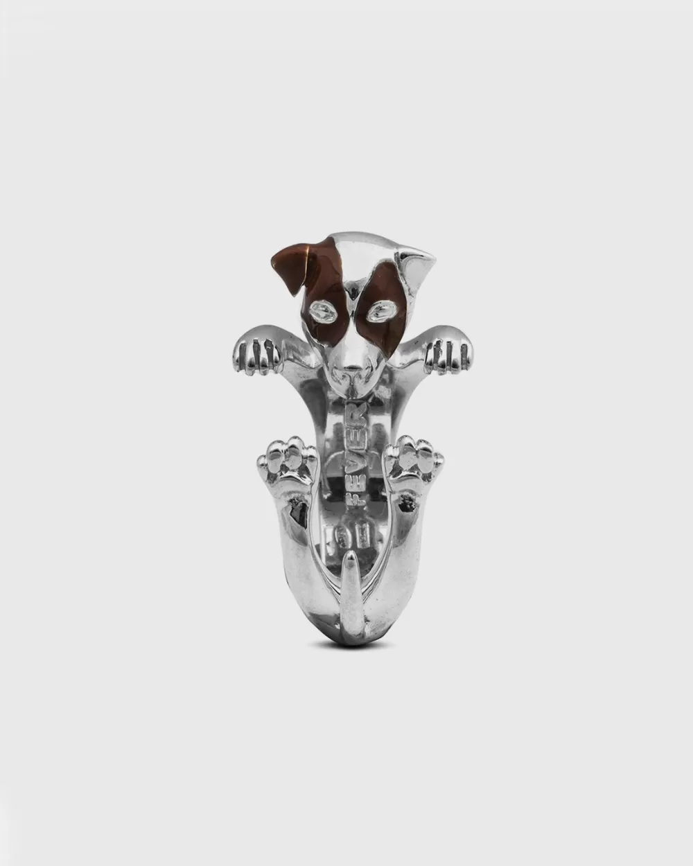 Nove25 Anello Hug Jack Russel In Argento