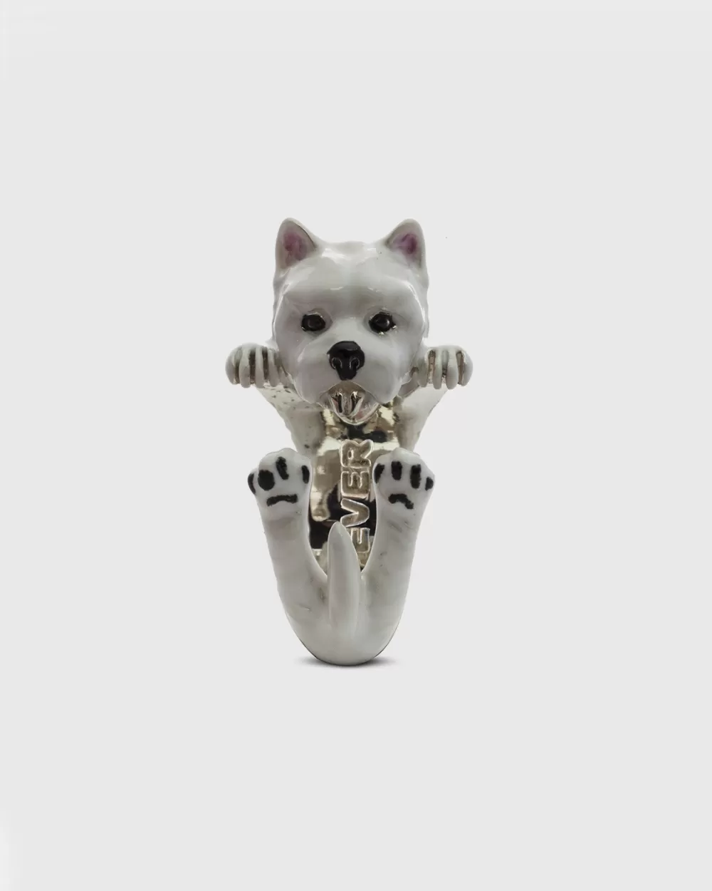 Nove25 Anello Hug West Highland White Terrier / Smalto