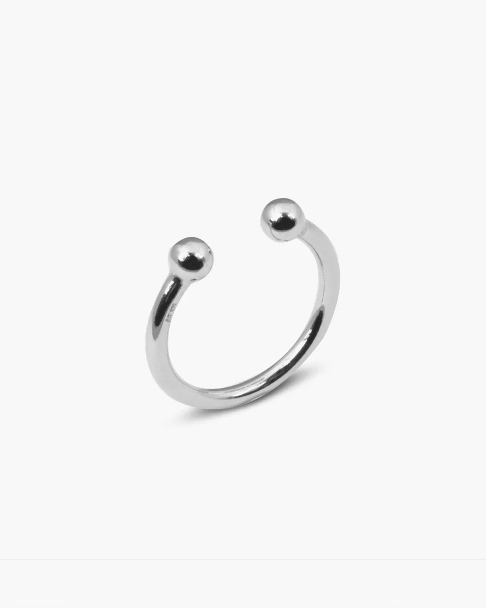 Nove25 Anello Piercing Sfere Grandein Argento