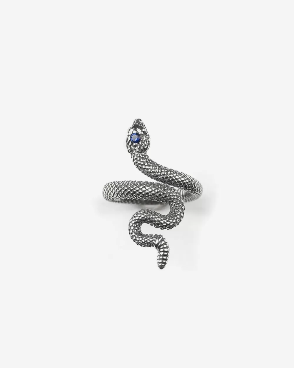 Nove25 Anello Serpente Con Pietra Blu