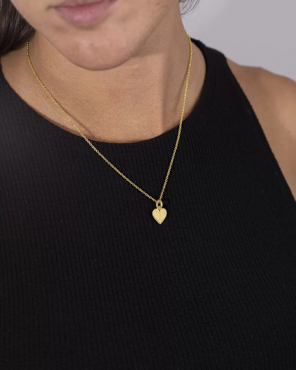 Nove25 Ciondolo Charm Cuore Puntinato Placcato Oro