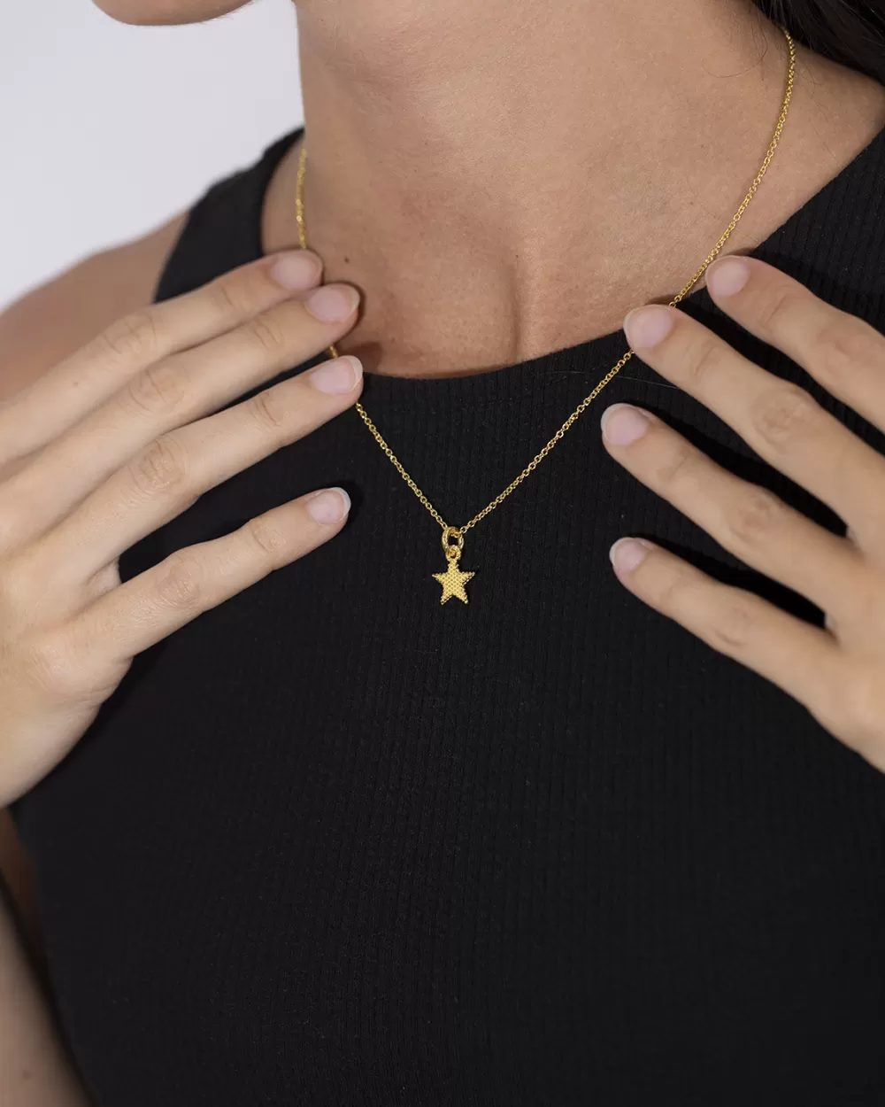 Nove25 Ciondolo Charm Stella Puntinata Placcato Oro