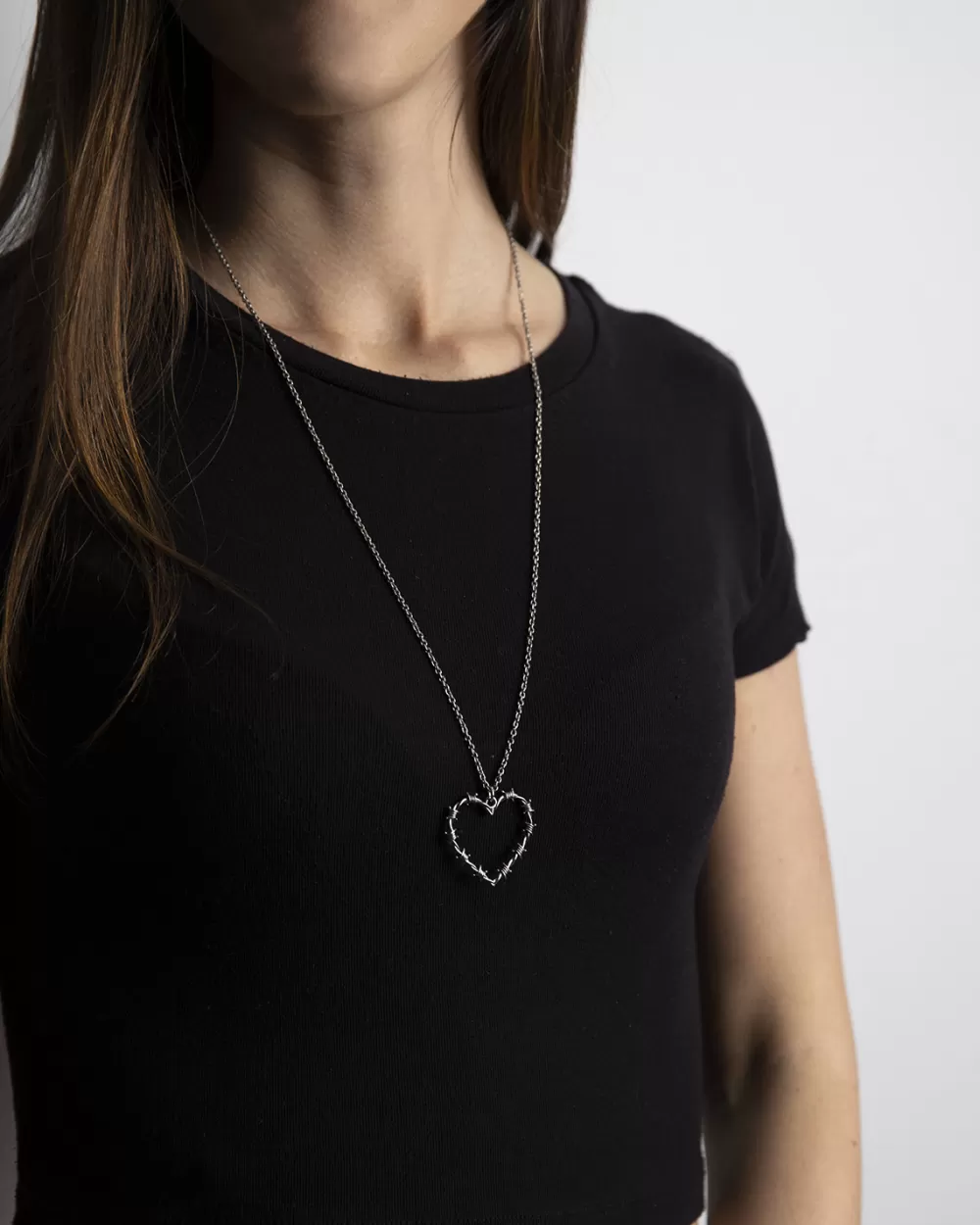 Nove25 Ciondolo Cuore Filo Spinato