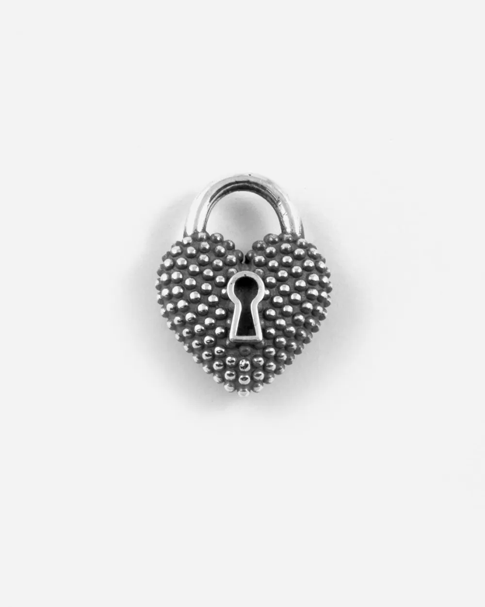 Nove25 Ciondolo Cuore Padlock Puntinato