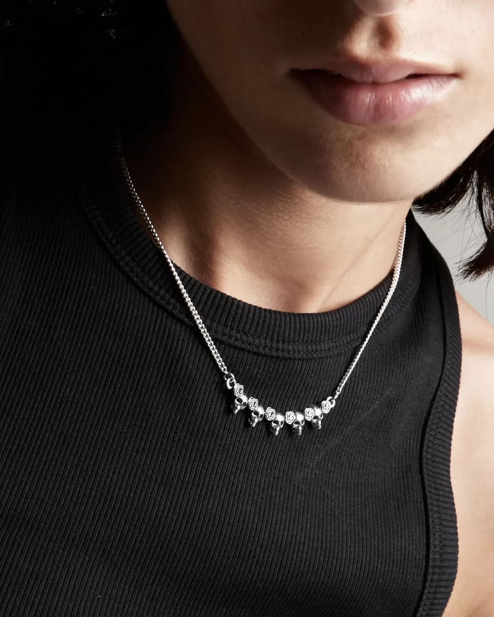 Nove25 Collana Ancestry Con Teschi In Argento