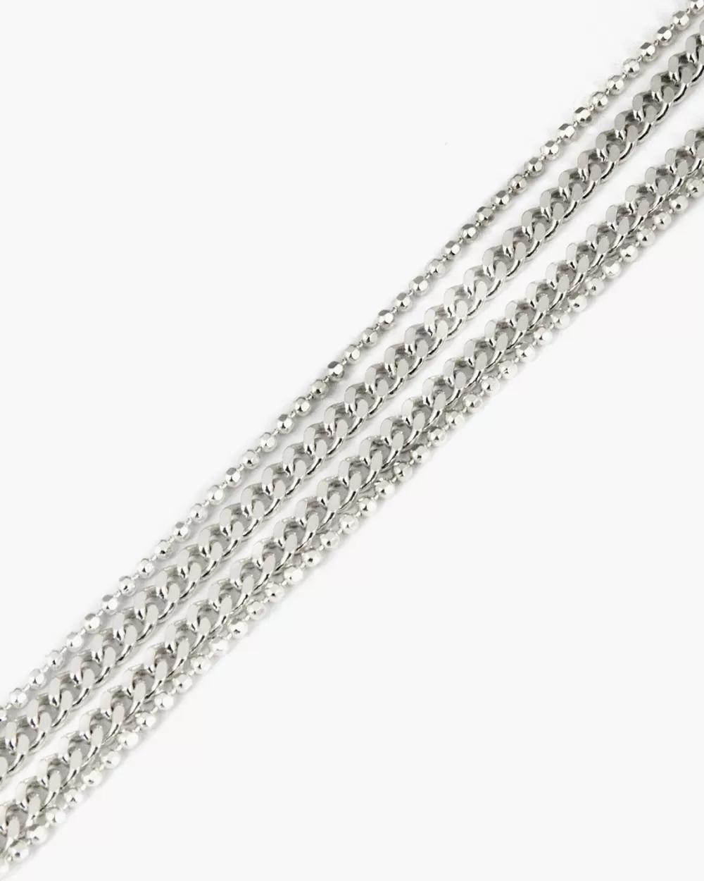 Nove25 Collana Due Fili Grumetta 080 E Palline Diamantate