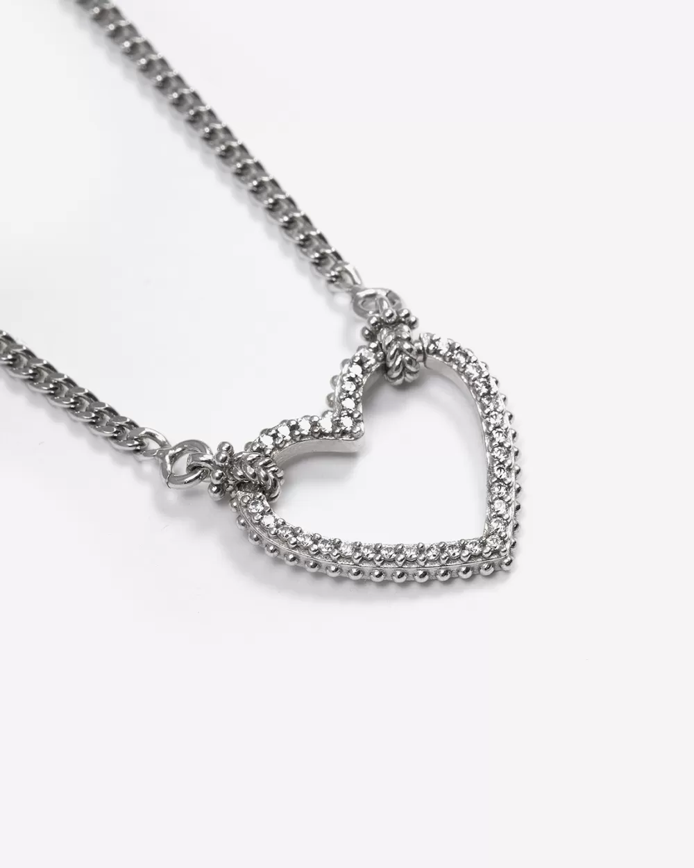 Nove25 Collana Tight Love In Argento Con Cuore Con Brillanti