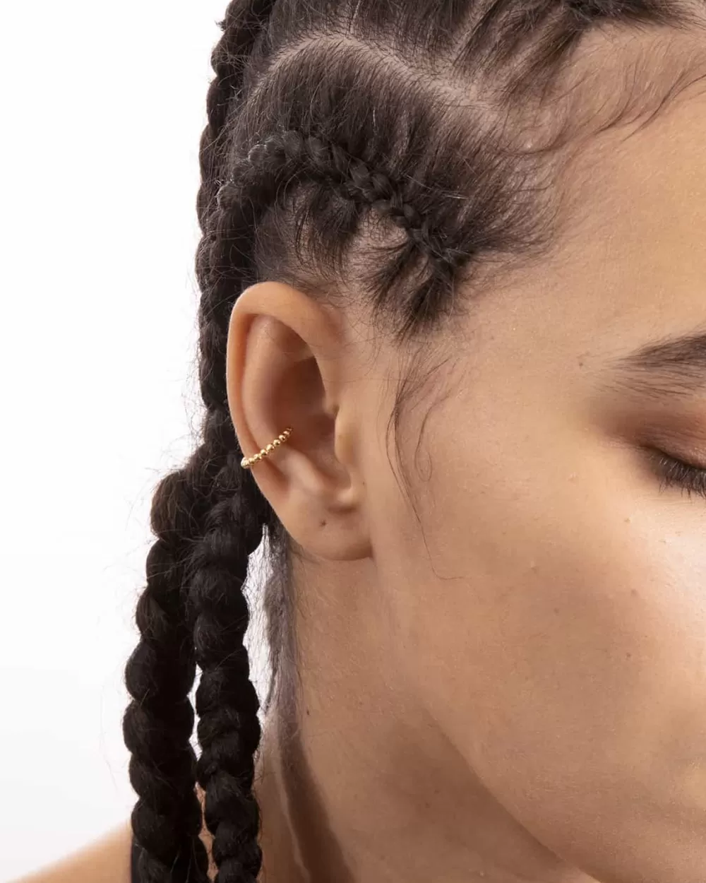 Nove25 Ear Cuff Orecchino Senza Buco Palline Un Giro Placcato Oro