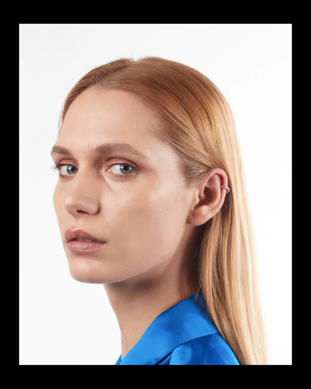 Nove25 Ear Cuff Shiny Hanger In Argento Con Brillanti