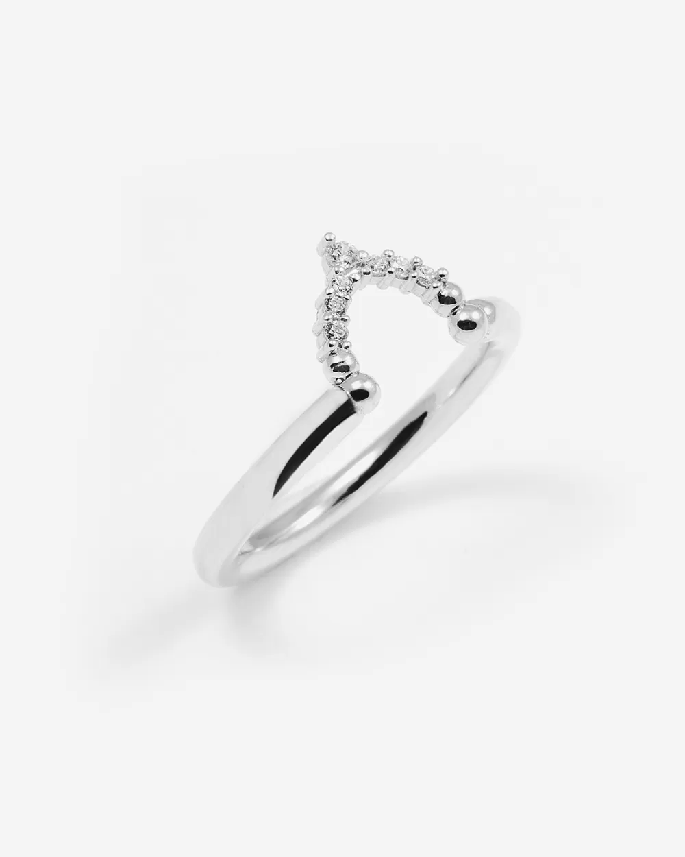 Nove25 Fedina Arco Mosaic In Argento Con Brillanti
