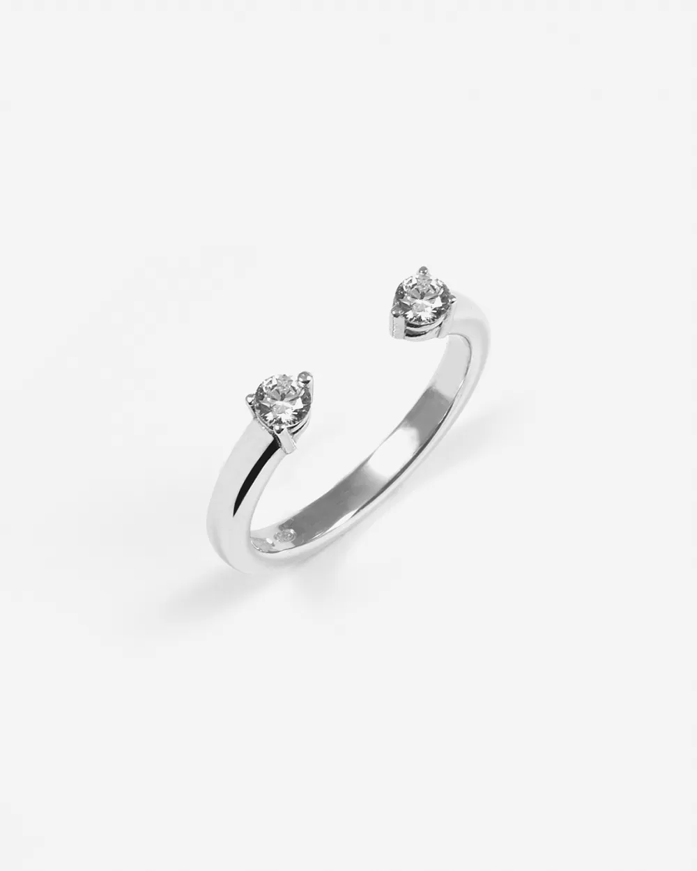 Nove25 Fedina Piercing Bling Link In Argento Con Brillanti