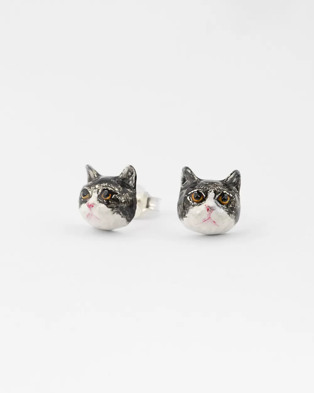 Nove25 Orecchini Gatto British Haircut Smaltati