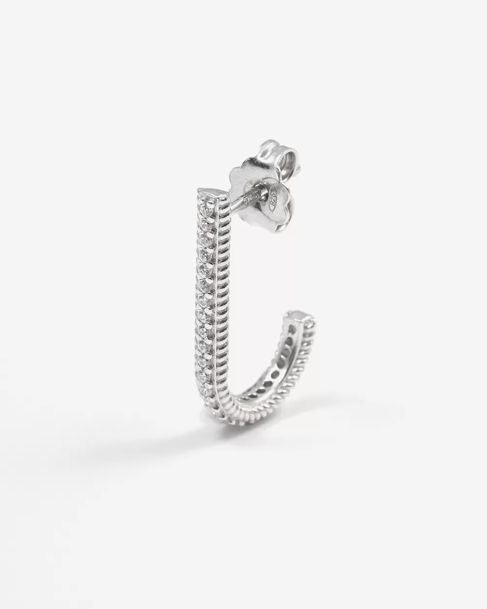 Nove25 Orecchino Fancy Hook In Argento Con Brillanti