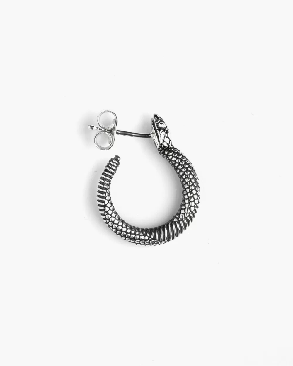 Nove25 Orecchino Serpente A Cerchio In Argento