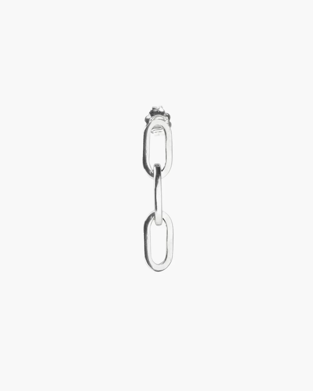 Nove25 Orecchino Singolo Catena Ovale Media Argento