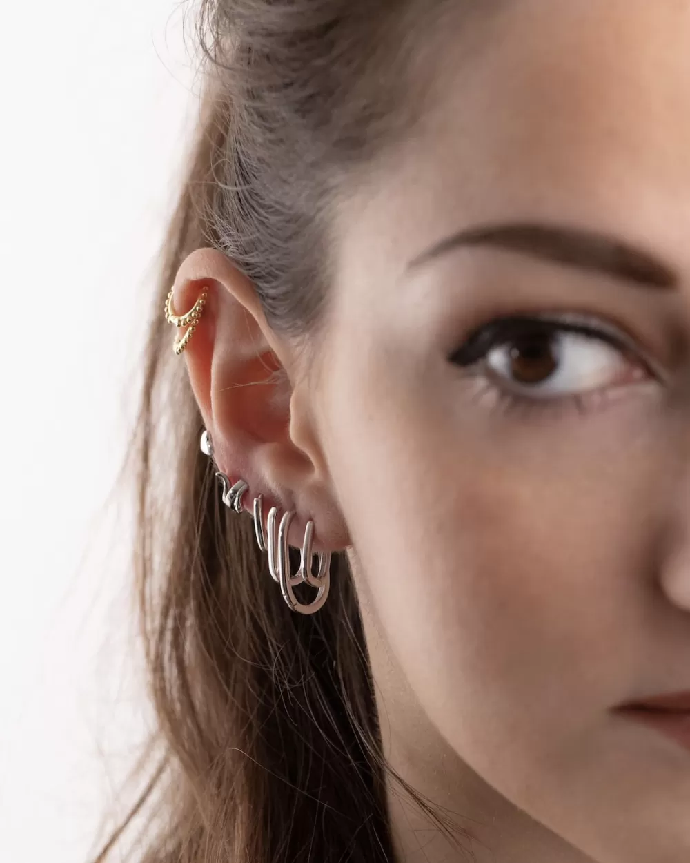 Nove25 Orecchino Singolo Piercing Etnico Medio / Oro Giallo Lucido