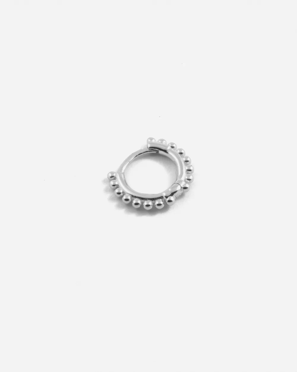 Nove25 Orecchino Singolo Piercing Etnico Piccolo / Rodio Lucido