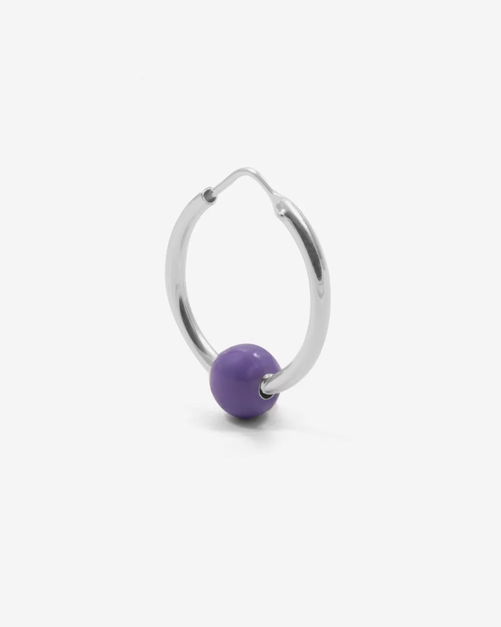 Nove25 Orecchino Singolo Piercing Sfera Smalto Lilla