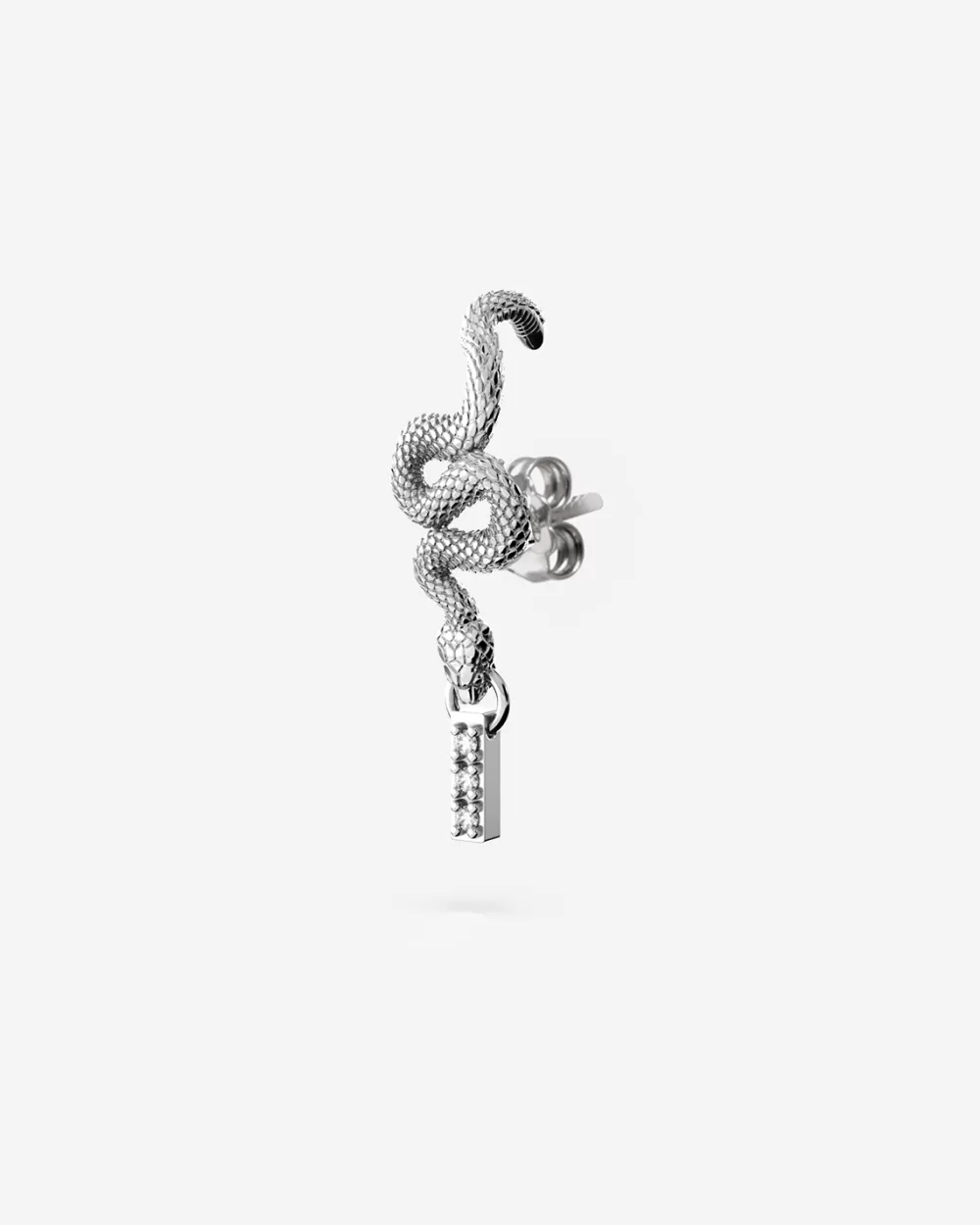 Nove25 Orecchino Singolo Shiny Hanging Snake